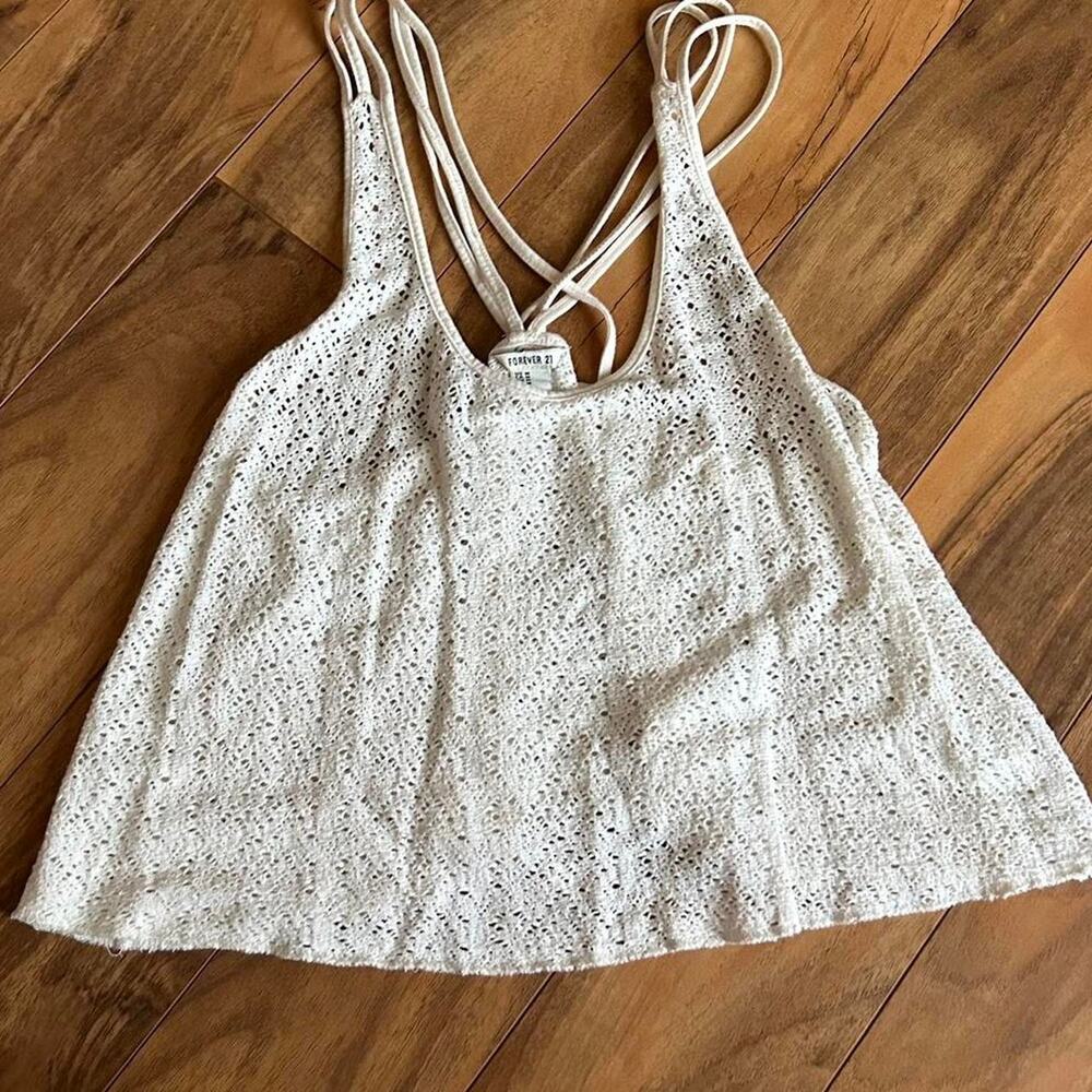 Forever 21 white crochet lace